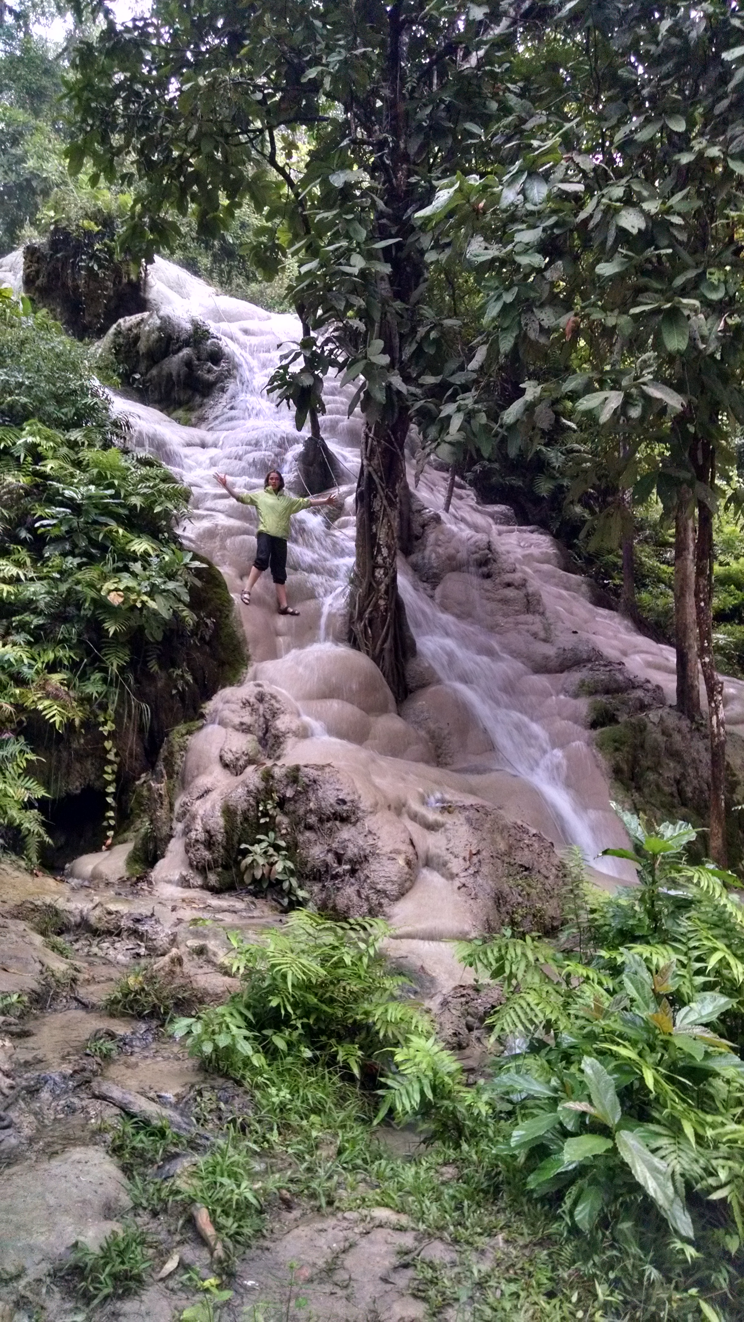 The "sticky" waterfalls of Thailand we just saw!