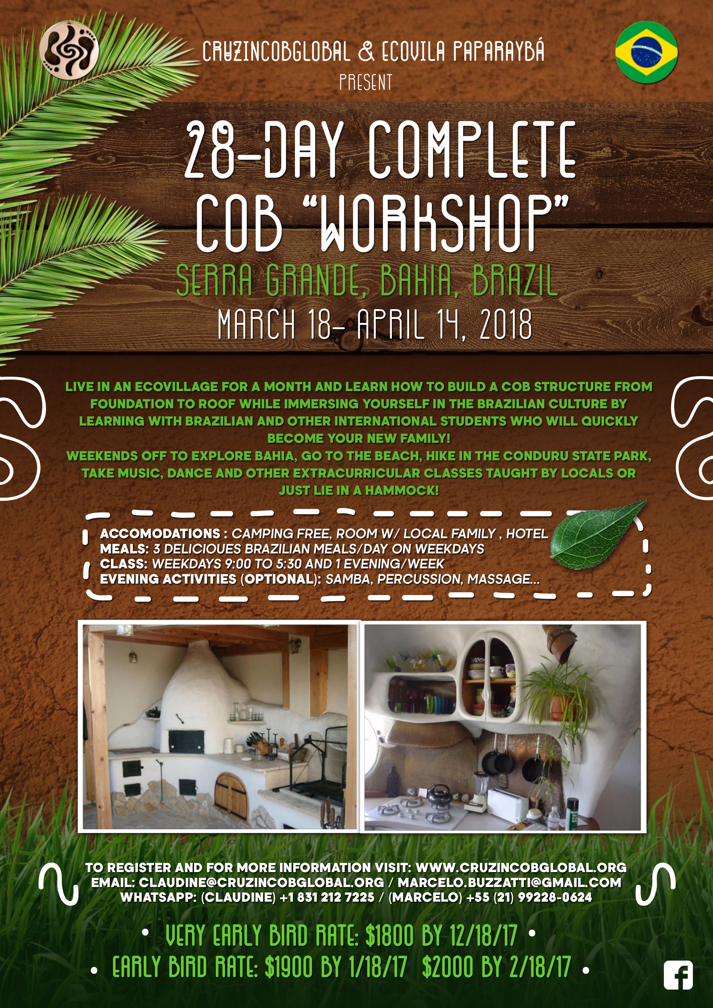 Bike to my COB WORKSHOP with me and come for free (minus food costs)!!!