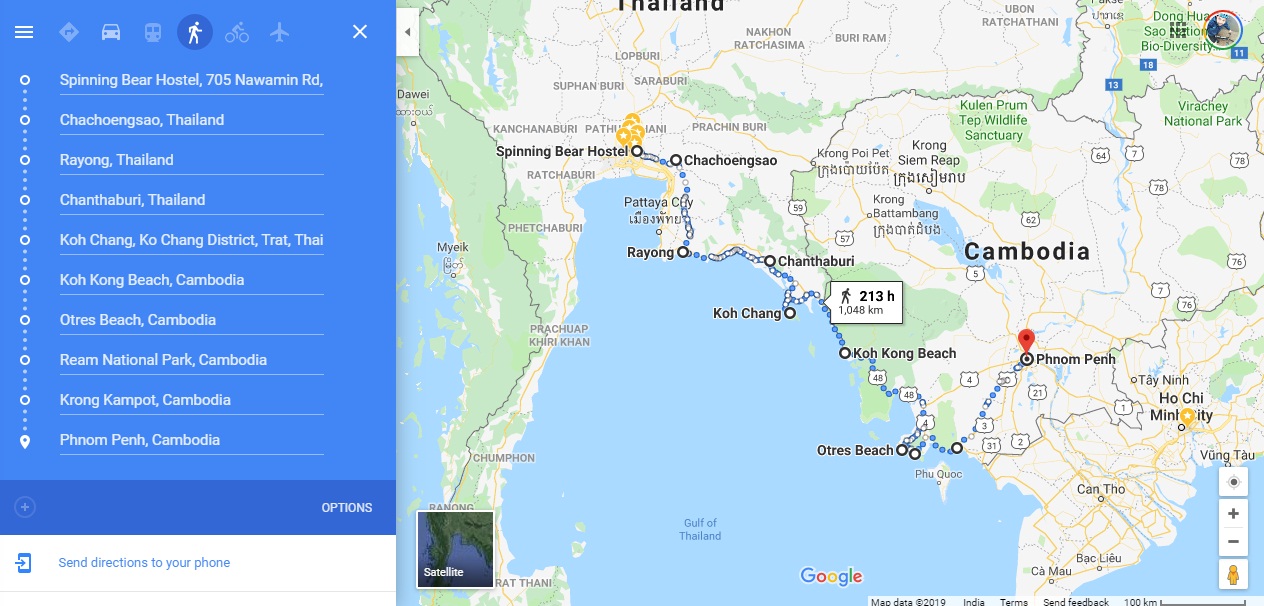 Tentative Route Plan