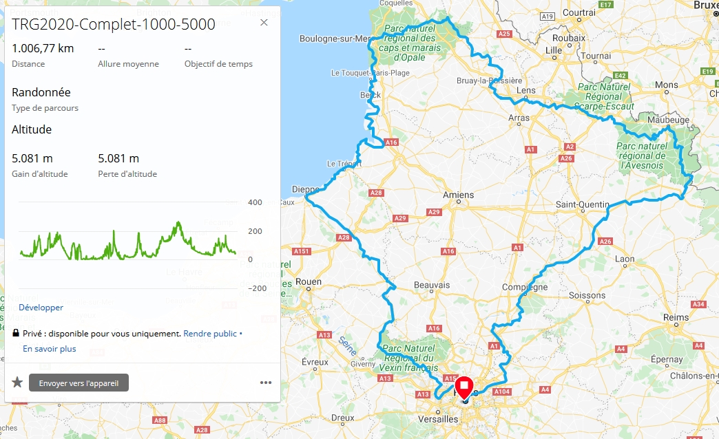 Paris>Dieppe>Boulogne>Maubeuge>Paris