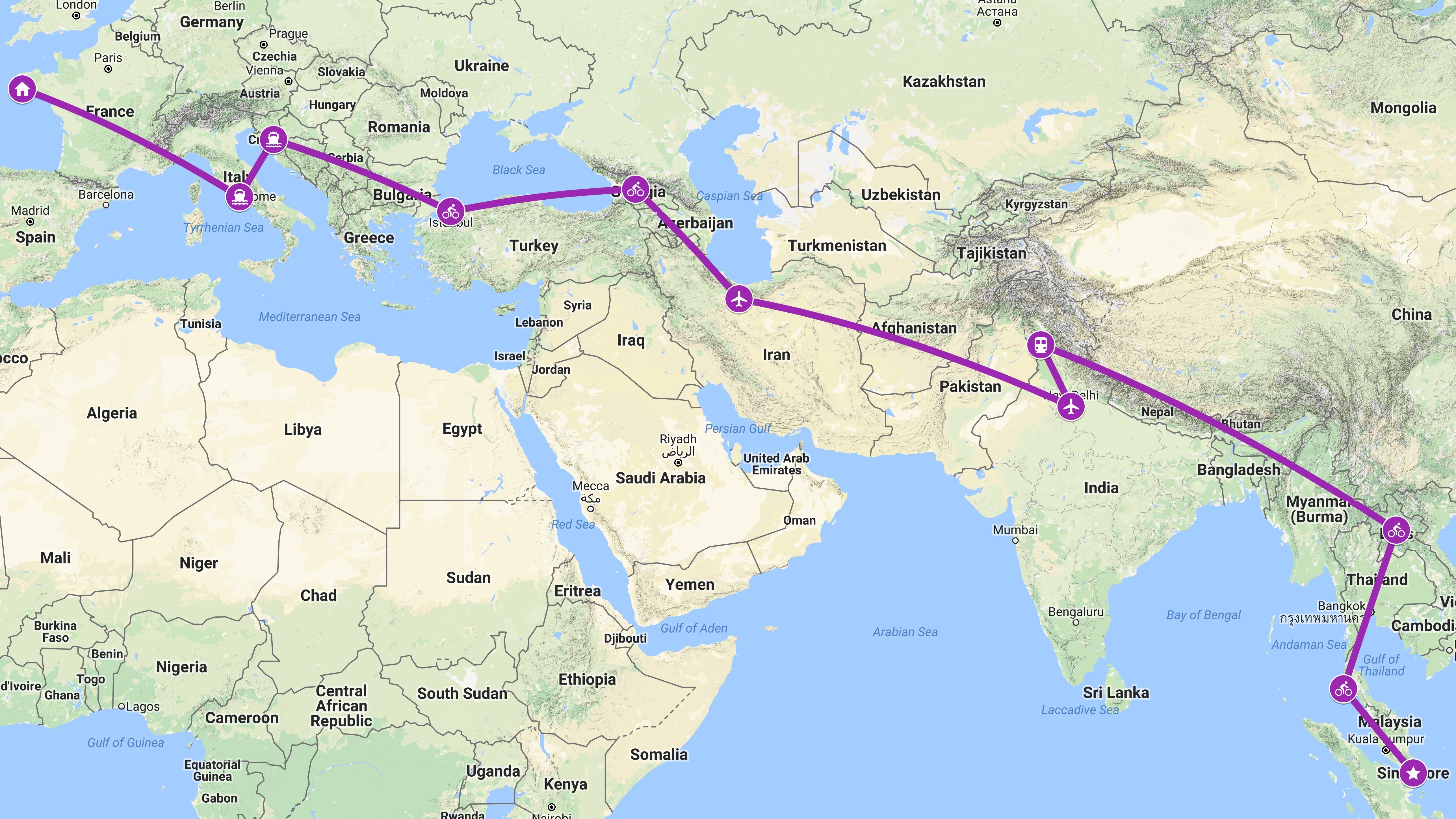 Bike Touring Asia in 2018 Cycling to Singapore